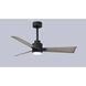 Atlas Alessandra-LK 42 inch Matte Black with Gray Ash Blades Indoor/Outdoor Ceiling Fan