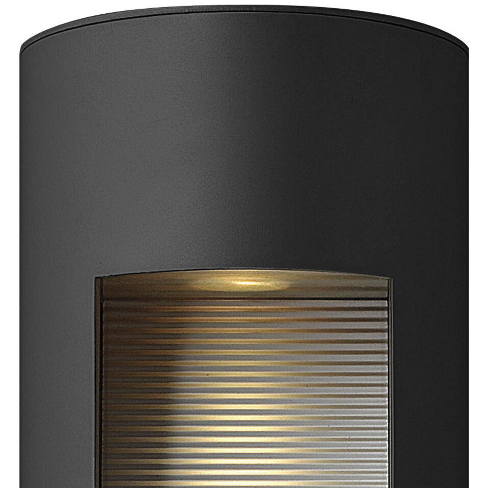 Luna LED 16 inch Satin Black Outdoor Wall Mount Lantern, Medium