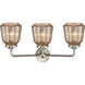 Nouveau Chatham LED 24 inch Brushed Satin Nickel Bath Vanity Light Wall Light in Mercury Glass, Nouveau