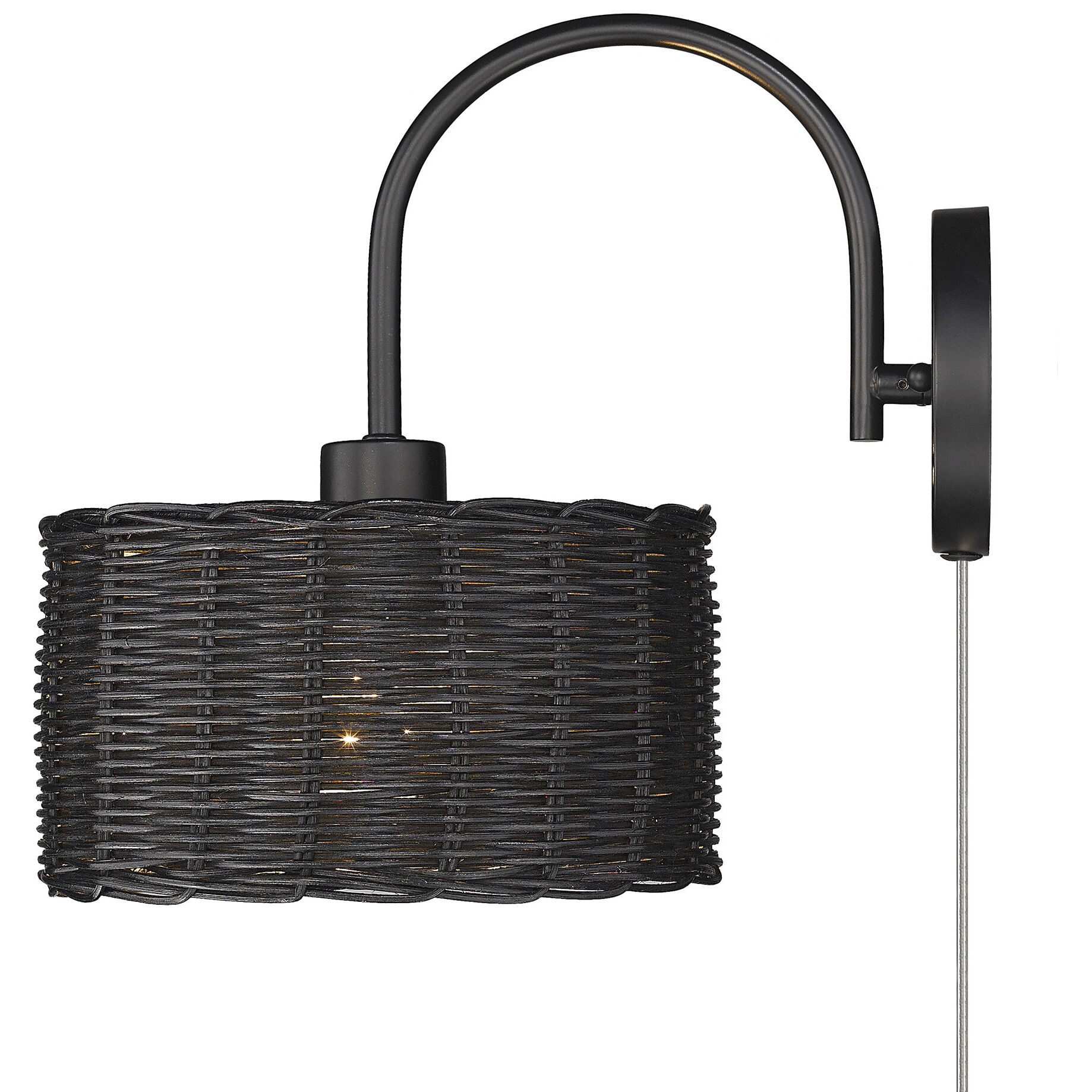 Erma 1 Light 9 inch Matte Black Wall Sconce Wall Light