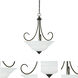 Bella 3 Light 20 inch Oiled Bronze Pendant Ceiling Light