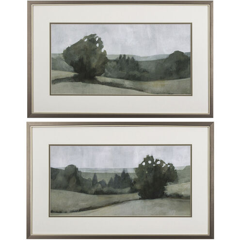 Landscapes Green and Brown and Neutral and Gray Framed Art