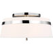 AH by Alexa Hampton Cordtlandt 3 Light 19 inch Polished Nickel Semi-Flush Mount Ceiling Light