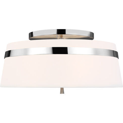 AH by Alexa Hampton Cordtlandt 3 Light 19 inch Polished Nickel Semi-Flush Mount Ceiling Light
