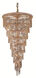 Spiral 26 Light 36 inch Gold Foyer Ceiling Light in Royal Cut