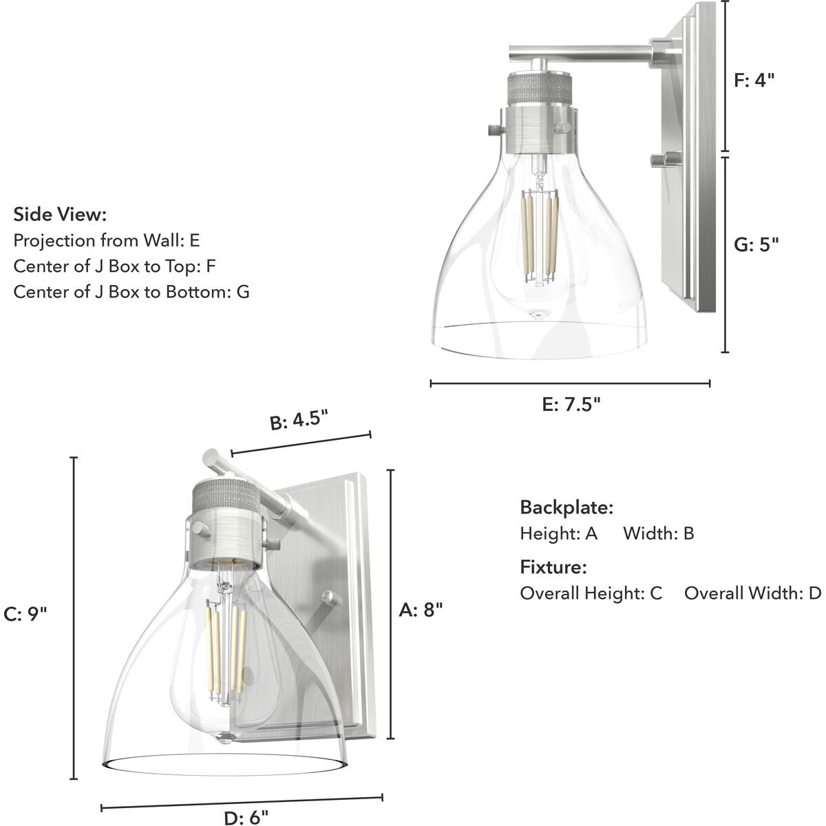 Van Nuys 1 Light 6 inch Brushed Nickel Wall Sconce Wall Light