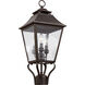 Sean Lavin Galena 3 Light 23.25 inch Sable Outdoor Post Lantern