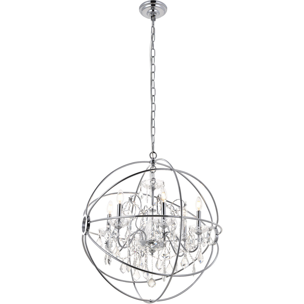 Cordelia 6 Light 26 inch Chrome Pendant Ceiling Light