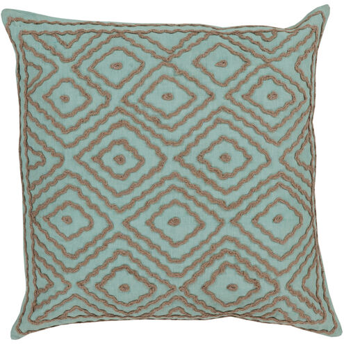 Atlas 18 inch Camel, Aqua Pillow Kit