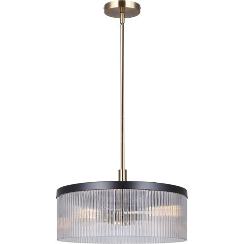 Jenner 3 Light 15 inch Black/Gold Chandelier Ceiling Light