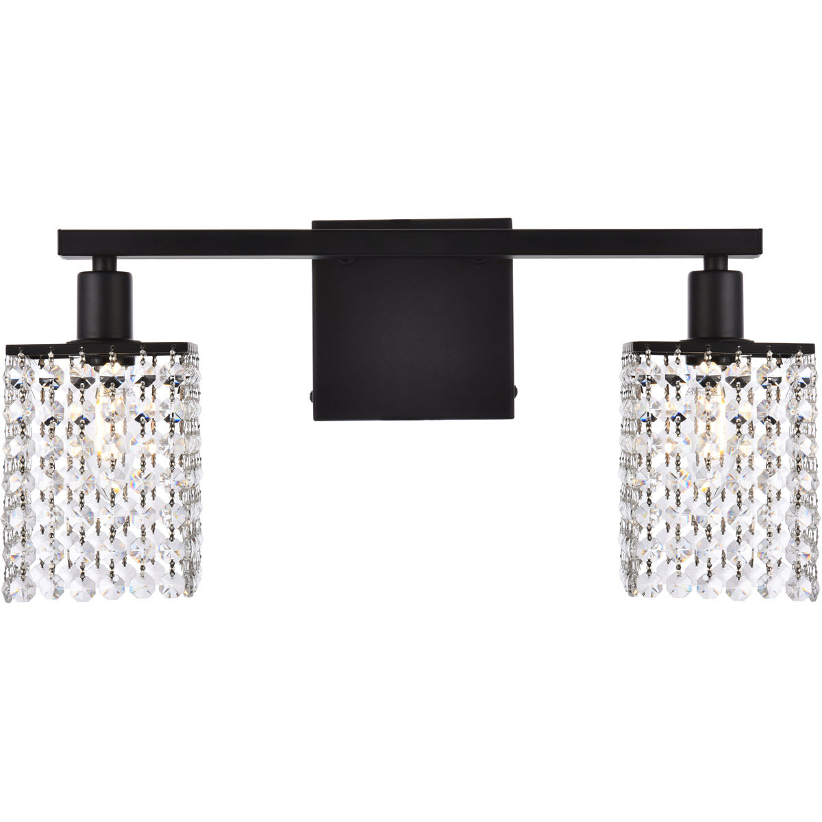 Phineas 2 Light 18 inch Black Bath Sconce Wall Light