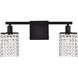 Phineas 2 Light 18 inch Black Bath Sconce Wall Light