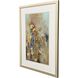 Floral Life Yellow and Green and Orange and Blue Framed Art