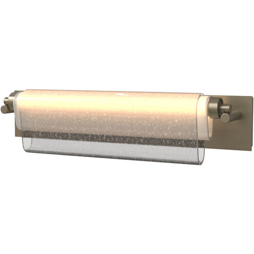 Draped Glass LED 26 inch Soft Gold Bath Bar Wall Light