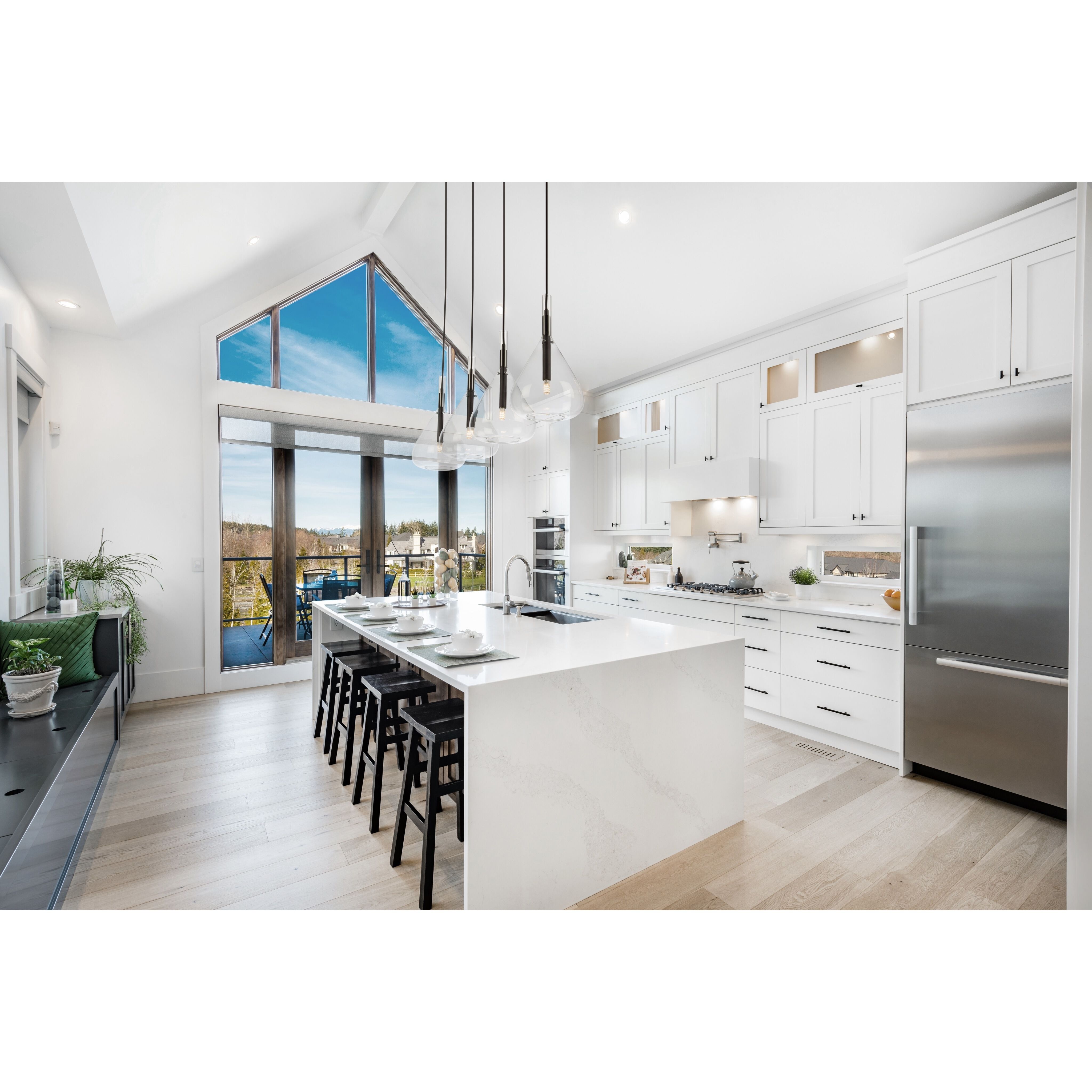 Conic 4 Light 47.2 inch Black Island Light Ceiling Light