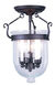Jefferson 3 Light 10 inch Bronze Semi-Flush Mount Ceiling Light