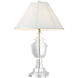 Noble 25.98 inch 100 watt Crystal Glass and Nickel Table Lamp Portable Light