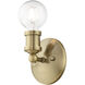 Lansdale 1 Light 5 inch Antique Brass Single Vanity Sconce Wall Light, Single