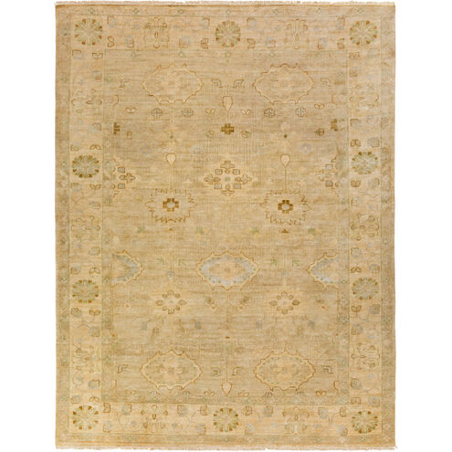 Antique 66 X 42 inch Beige, Mustard, Moss Rug