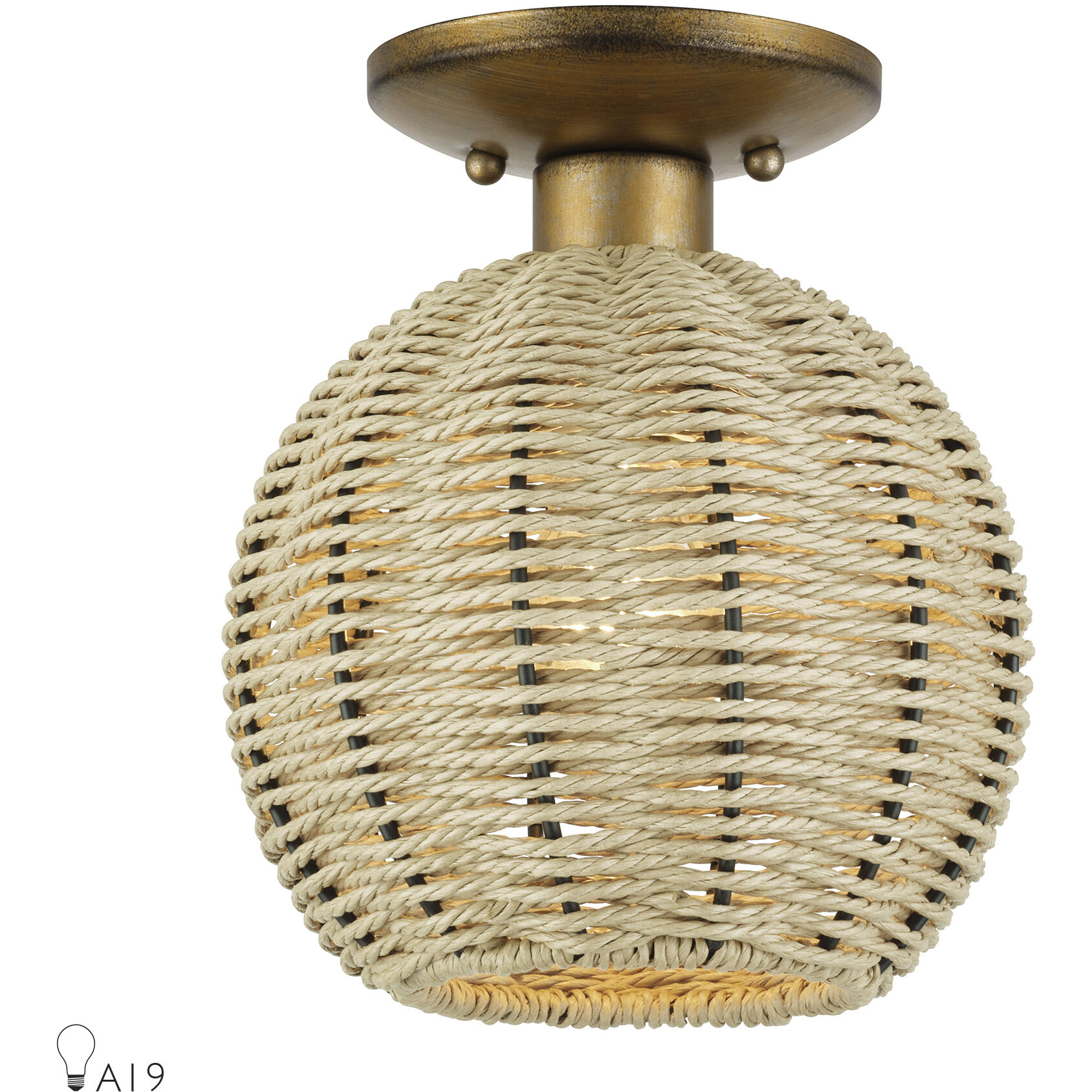 Summervine 1 Light 8.00 inch Semi-Flush Mount