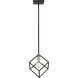 Vertical 1 Light 11.25 inch Matte Black and Brushed Nickel Pendant Ceiling Light