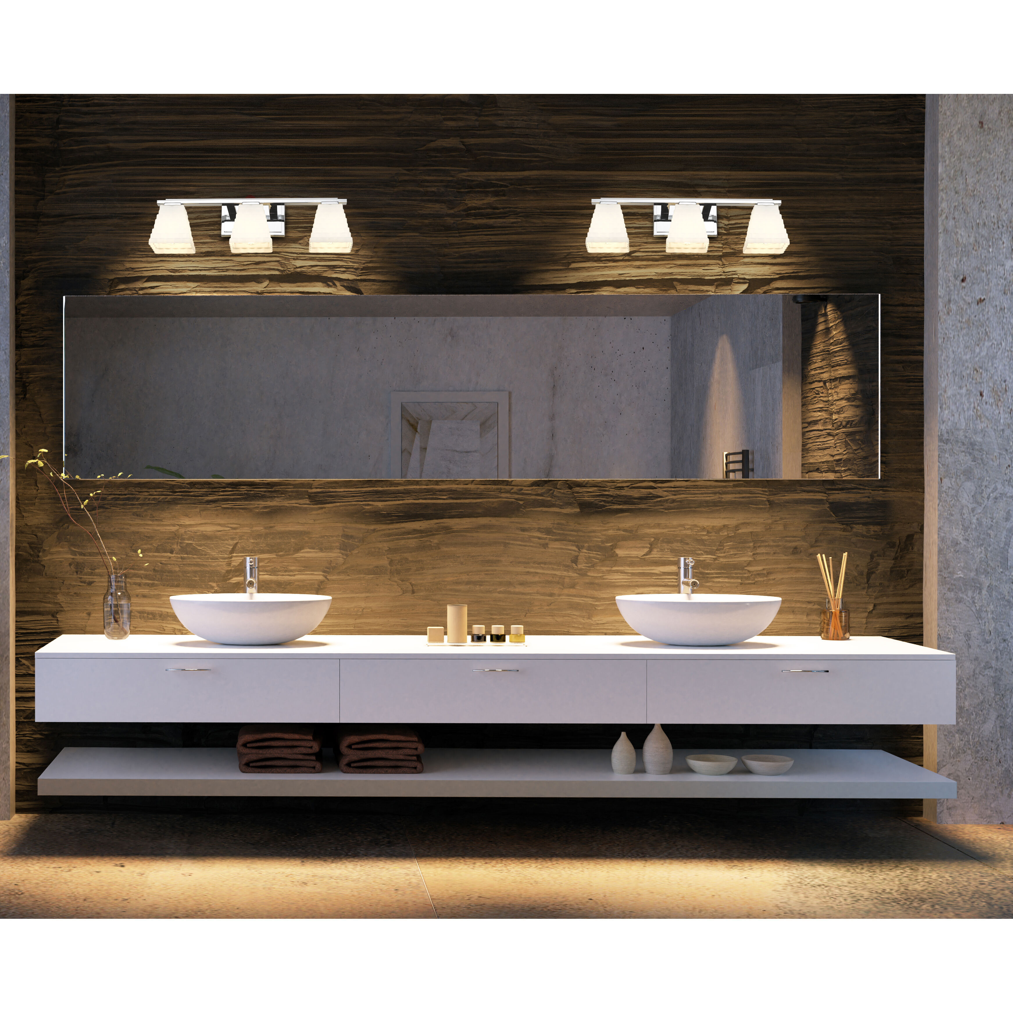 Annalise 3 Light 24 inch Chrome Vanity Wall Light