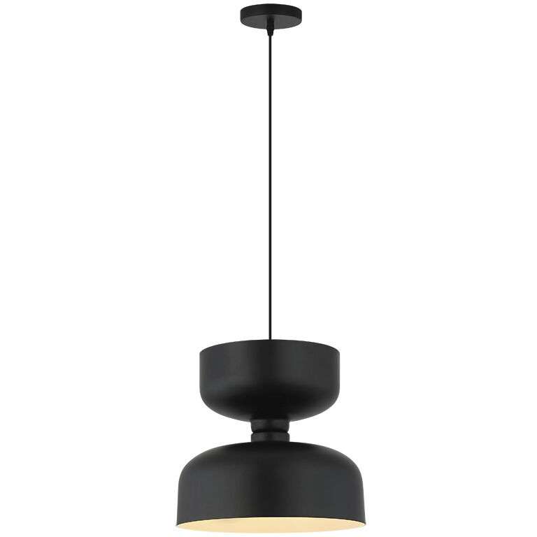Pedestal 1 Light 13.75 inch Black Pendant Ceiling Light
