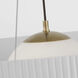 Windsor Smith Arena LED 42 inch Hand-Rubbed Antique Brass and Matte White Ring and Globe Chandelier Ceiling Light