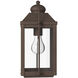 Heritage Anchorage Outdoor Wall Mount Lantern in Light Oiled Bronze, Non-LED, Small