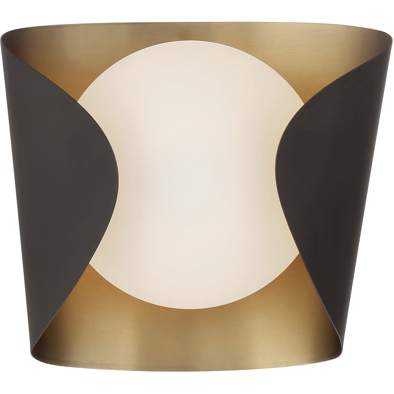 Flare 1 Light 8.5 inch Legacy Brass and Dark Bronze Vanity Light Wall Light