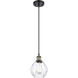 Ballston Small Waverly 1 Light 6 inch Black Antique Brass Mini Pendant Ceiling Light, Ballston