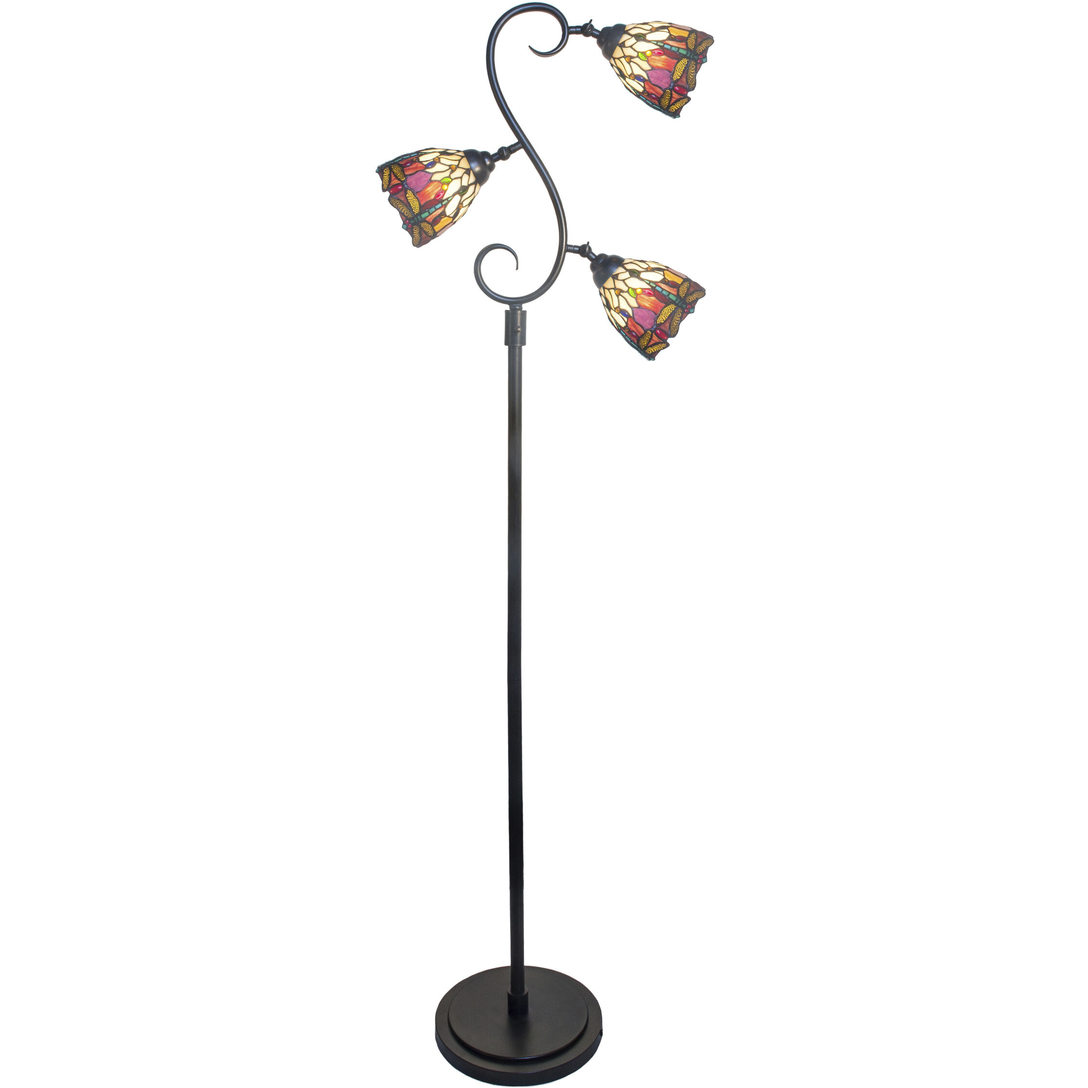 Bronze floor lamp with reading light hot sale