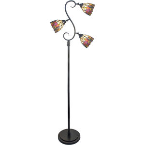 Amara 70 inch 60.00 watt Tiffany Bronze Floor Lamp Portable Light