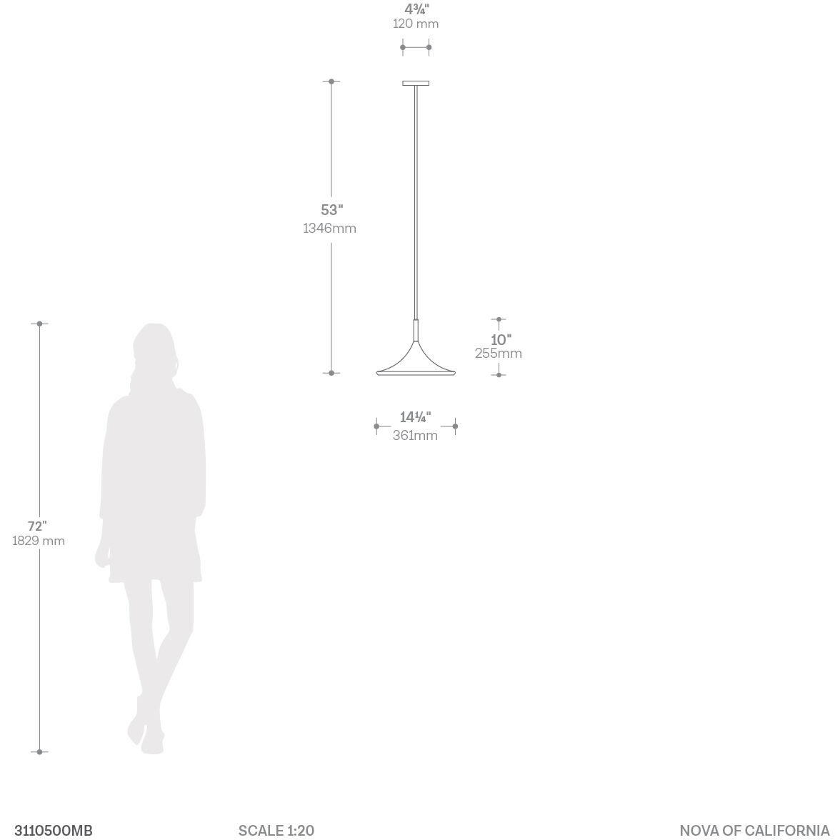 Lodi LED 13 inch Matte Black and Walnut Pendant Ceiling Light