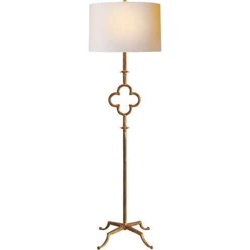 Suzanne Kasler Quatrefoil 68 inch 75.00 watt Gilded Iron Floor Lamp Portable Light