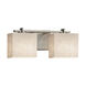 Clouds LED 15.5 inch Brushed Nickel Vanity Light Wall Light in 1400 Lm LED, Rectangle