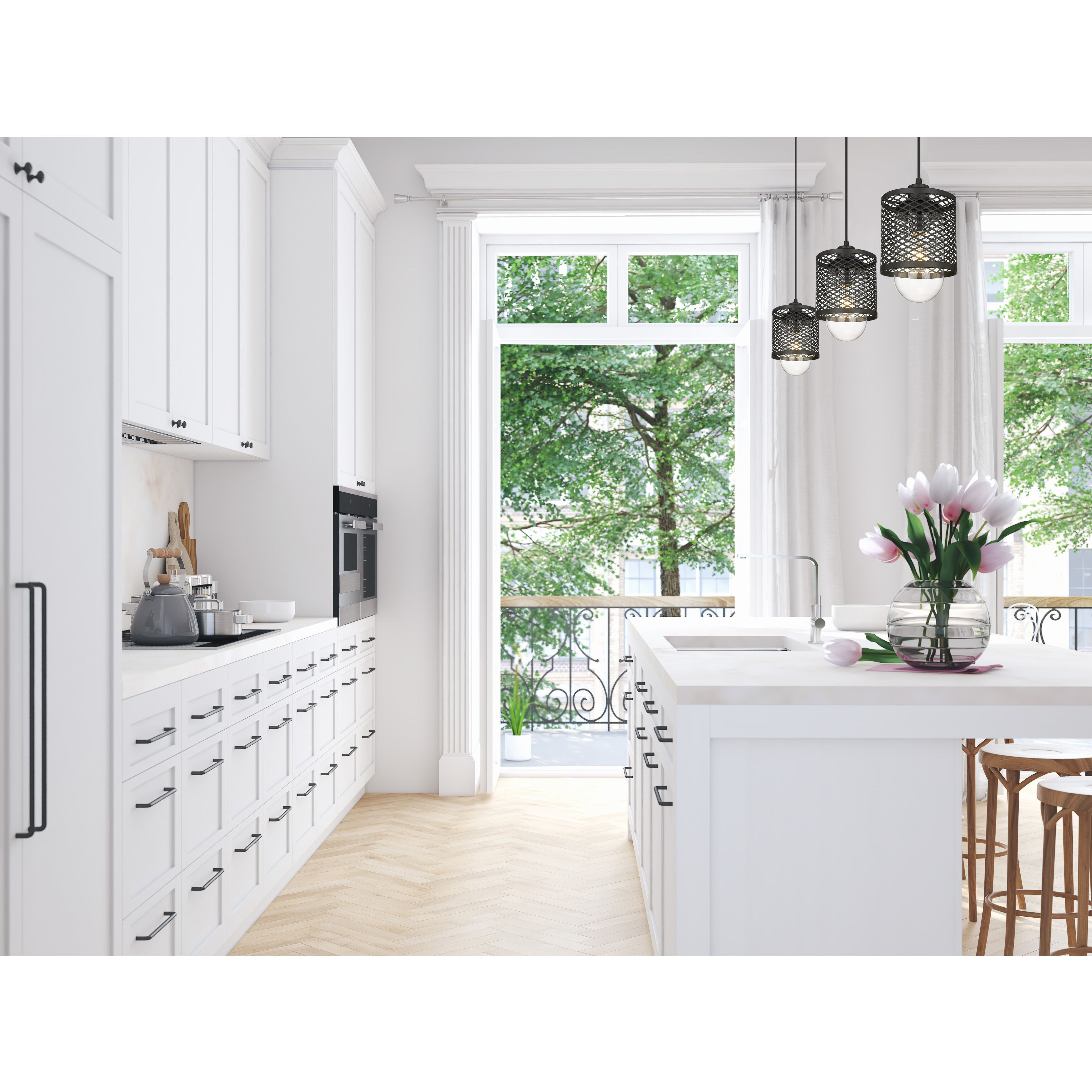 Kipton 1 Light 6 inch Matte Black Pendant Ceiling Light