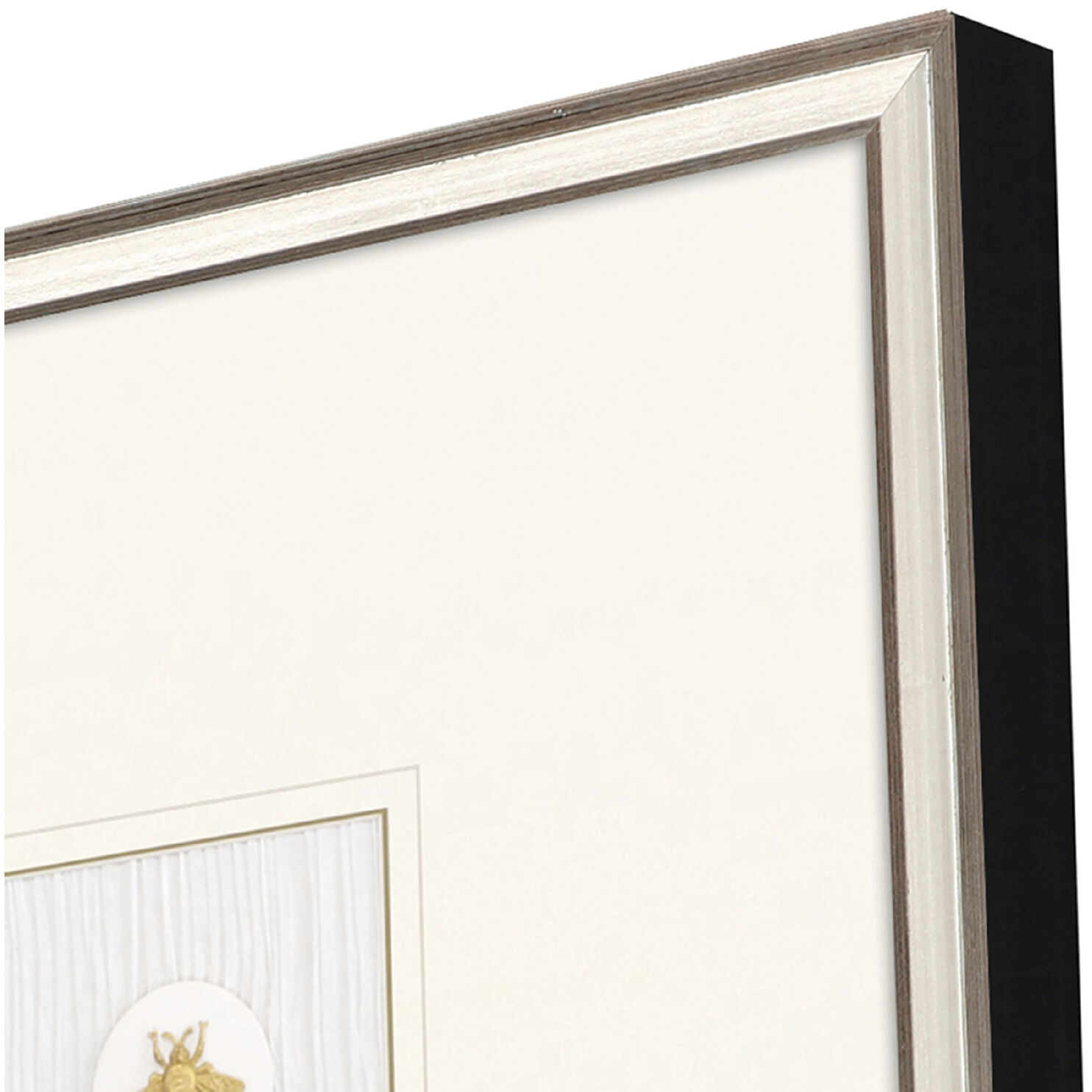 Beetle Intaglio Bumblebee Intaglio Butterfly Intaglio Dragonfly Intaglio Metallic and White Framed Art