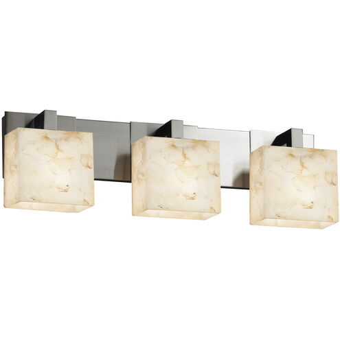 Alabaster Rocks LED 27 inch Brushed Nickel Vanity Light Wall Light in 2100 Lm LED, Rectangle