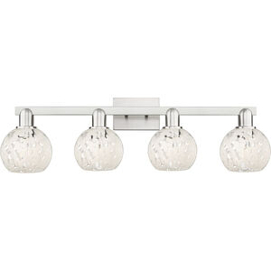 Arcadia White Mouchette 4 Light 33.00 inch Bathroom Vanity Light