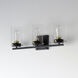 Pinn 3 Light 21 inch Black/Satin Brass Bath Vanity Wall Light