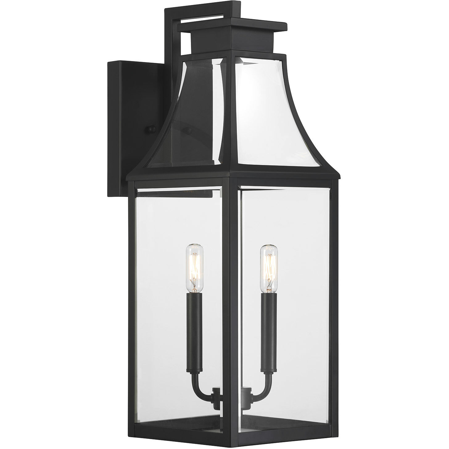 Emery 2 Light 24 inch Matte Black Outdoor Wall Lantern