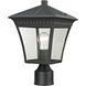Ridgewood 1 Light 15 inch Matte Textured Black Outdoor Post Light, Medium