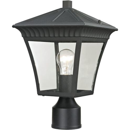 Ridgewood 1 Light 15 inch Matte Textured Black Outdoor Post Light, Medium