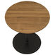 Ford 20 X 20 inch Gold Teak with Matte Black Side Table, Small