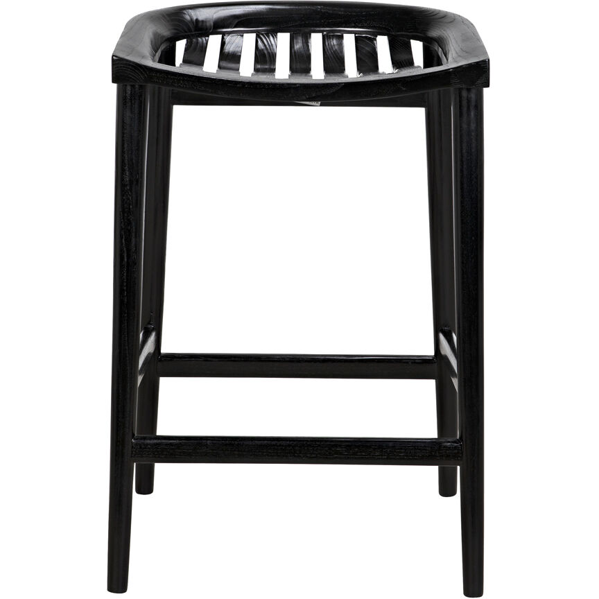 Ronald 28 inch Charcoal Black Counter Stool