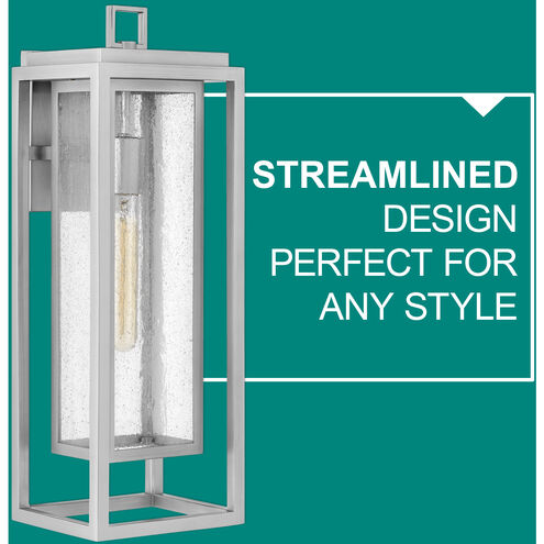 Coastal Elements Republic LED 20 inch Satin Nickel Outdoor Wall Mount Lantern, Estate Series