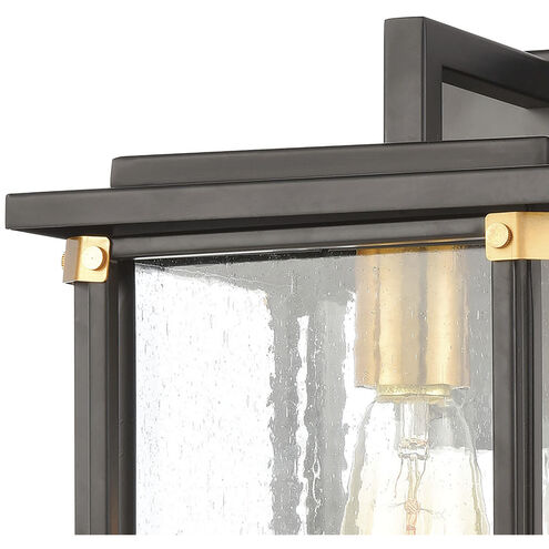 Vincentown 1 Light 14 inch Matte Black with Brushed Brass Outdoor Sconce