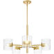 Aries 5 Light 28 inch Brushed Gold Chandelier Ceiling Light