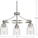 Parkhurst 3 Light 21 inch Brushed Nickel Chandelier Ceiling Light